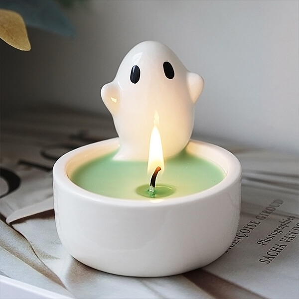 Ceramic Ghost Candle Holder