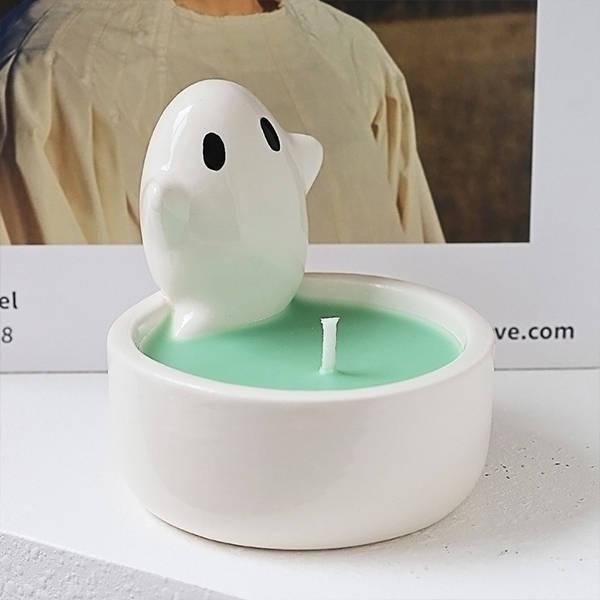 Ceramic Ghost Candle Holder