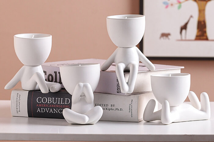 European Style Creative Small Character Aroma Candle Cup