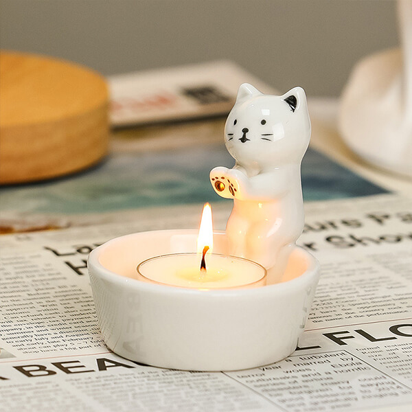 Cute Cat Candle Holder