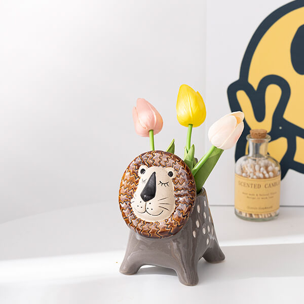 Modern Creative Ceramic Lion Decorations