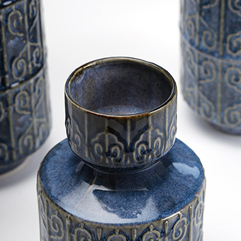 Luxury Embossed Vintage Ceramic Vase