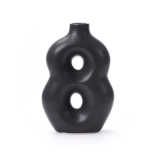 Scandinavian Round Hollow Ceramic Vase
