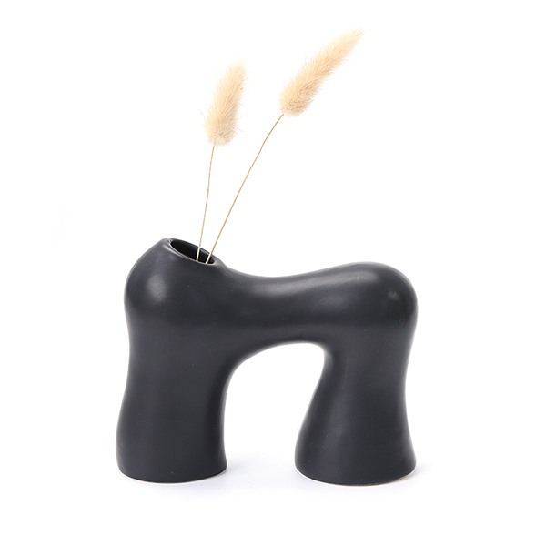 Scandinavian Round Hollow Ceramic Vase