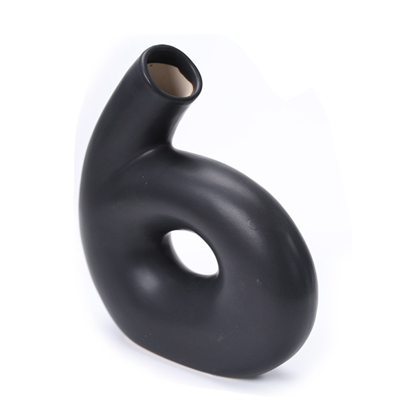 Scandinavian Round Hollow Ceramic Vase