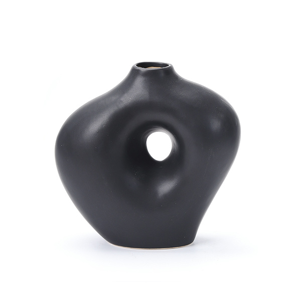 Scandinavian Round Hollow Ceramic Vase