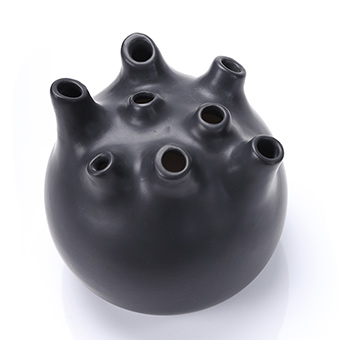 Scandinavian Round Hollow Ceramic Vase