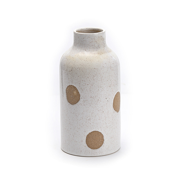 White Ceramic Boho Vase