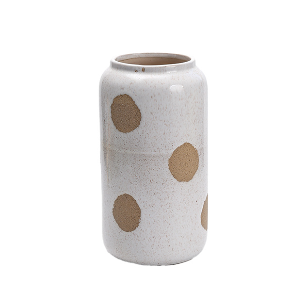 White Ceramic Boho Vase