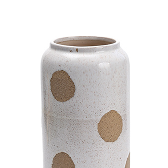 White Ceramic Boho Vase