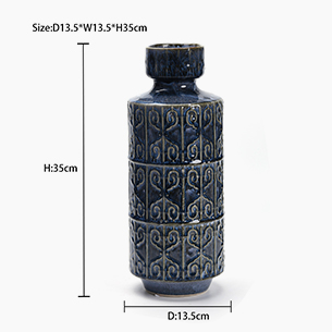 Luxury Embossed Vintage Ceramic Vase