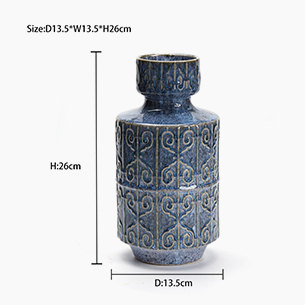 Luxury Embossed Vintage Ceramic Vase