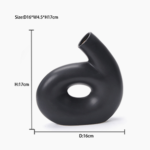 Scandinavian Round Hollow Ceramic Vase