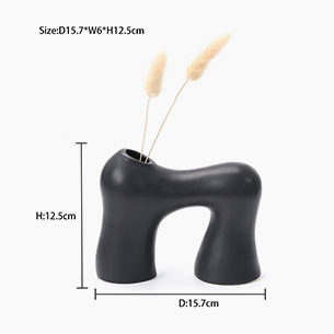 Scandinavian Round Hollow Ceramic Vase