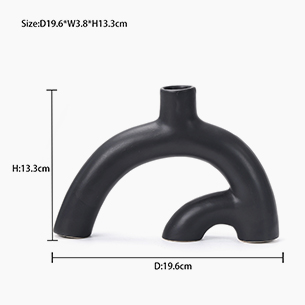 Scandinavian Round Hollow Ceramic Vase