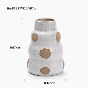 White Ceramic Boho Vase