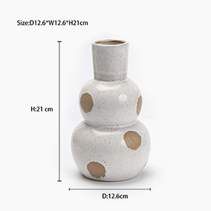 White Ceramic Boho Vase