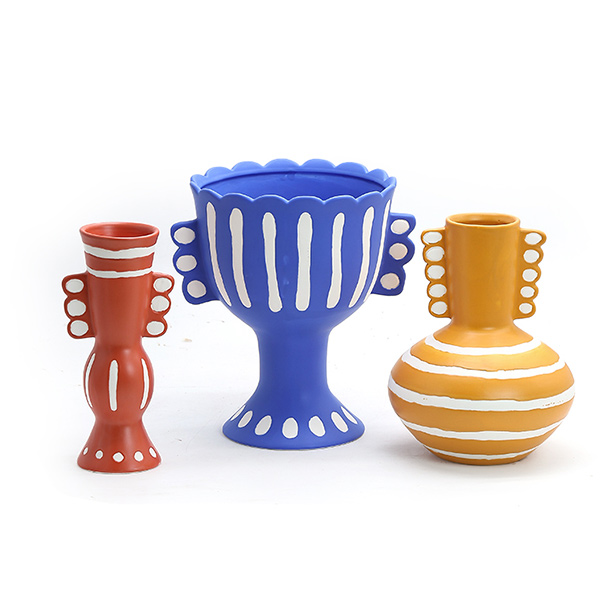 Antique Ceramic Colourful Vase