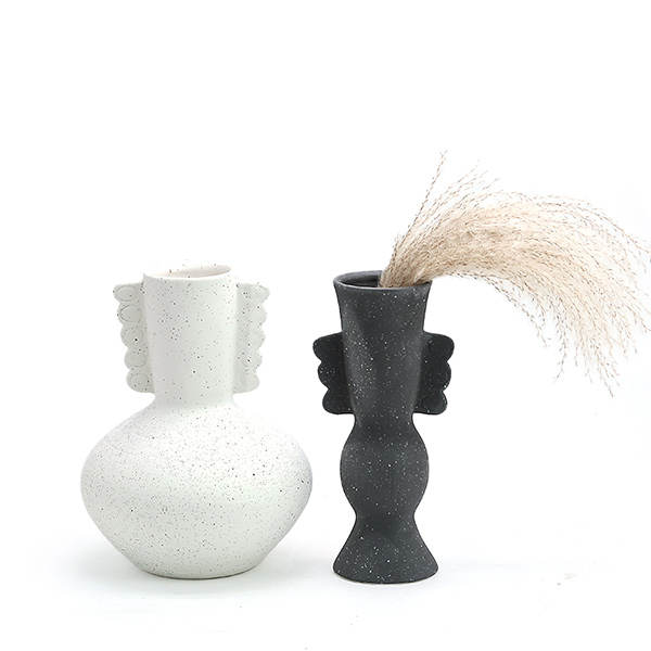 Black and White Antique Ceramic Vase