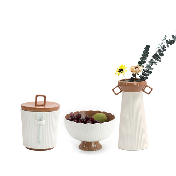 Ceramic Fruit Plate Flower Arrangement Creative