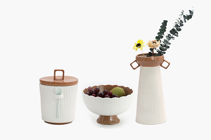 Ceramic Fruit Plate Flower Arrangement Creative